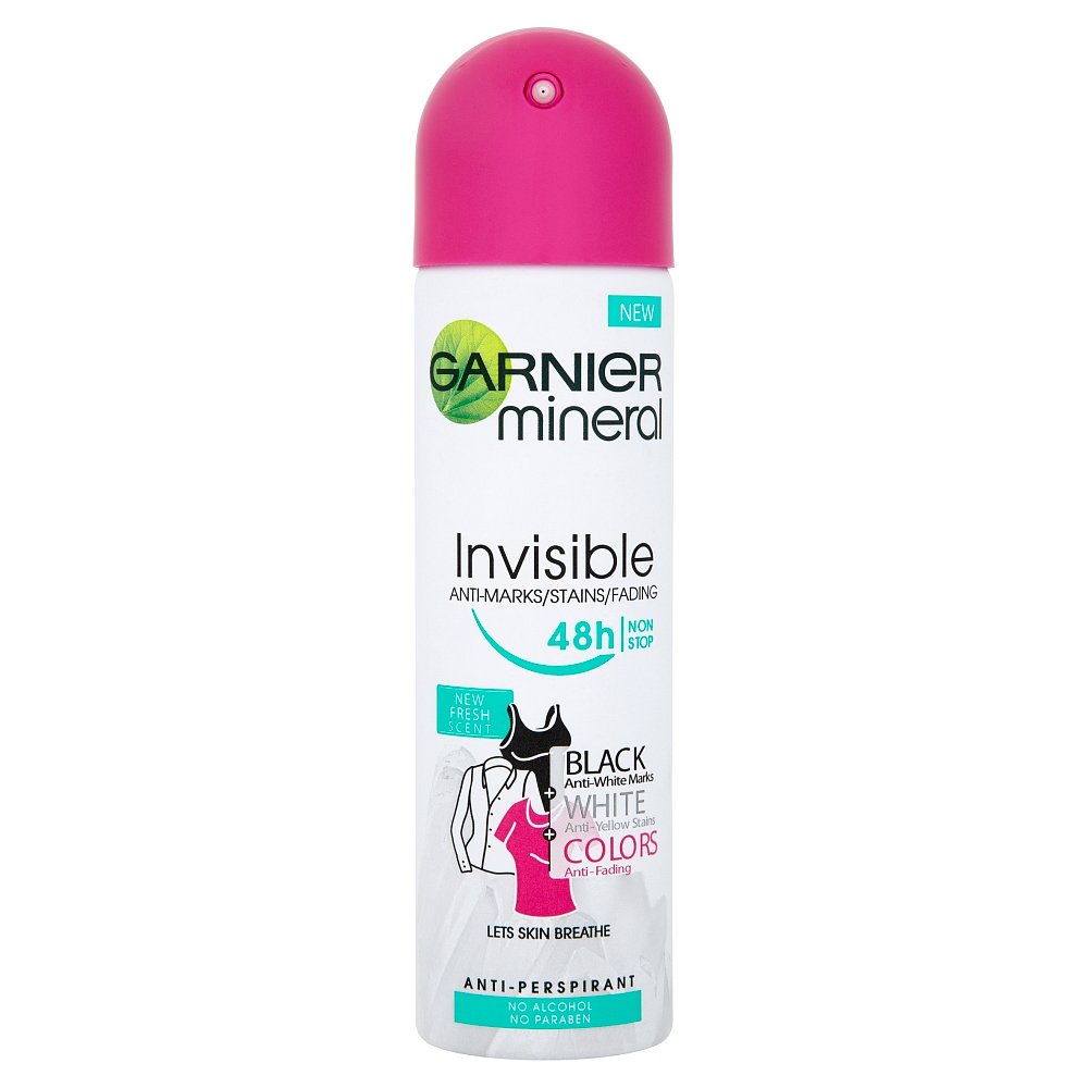 GARNIER Mineral Invisible Black White Colors Spray Fresh Minerální deodorant 150 ml