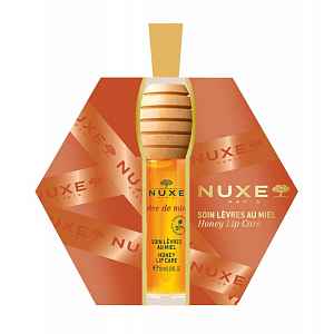 Nuxe Rêve de Miel Medový zjemňující lesk na rty vánoční balení 10 ml