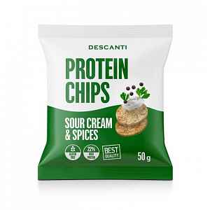 DESCANTI Protein Chips Sour Cream & Spices 50 g