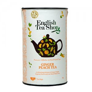 ENGLISH TEA SHOP Černý čaj se zázvorem a broskví 60 sáčků