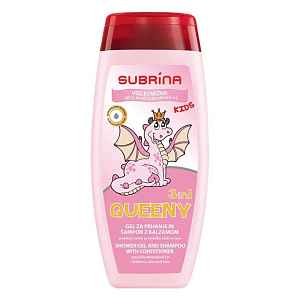 Subrína Queeny 3in1 - Dětský sprchový gel a šampon s kondicionérem