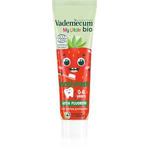 Vademecum BIO My Little Strawberry dětská zubní pasta s fluoridem jahoda 50 ml