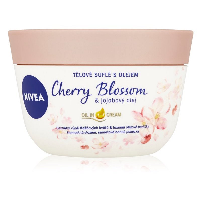 Nivea Cherry Blossom & Jojoba Oil tělové suflé 200 ml