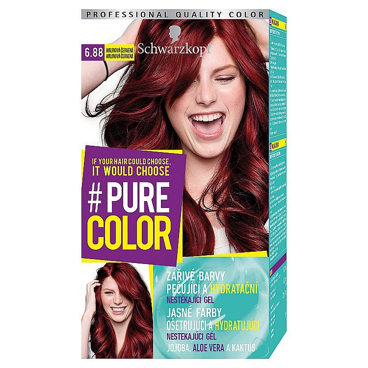 Schwarzkopf Pure Color barva na vlasy  Malinová Červená 6.88, 60 ml