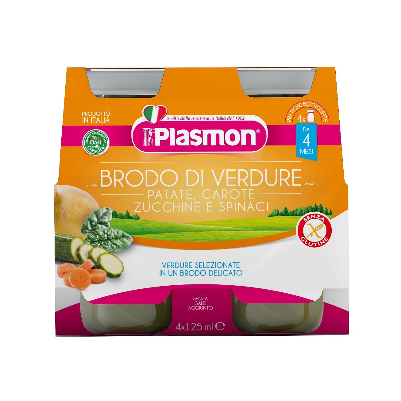 Plasmon Zeleninový vývar od ukončeného 4. měsíce 4x125 ml