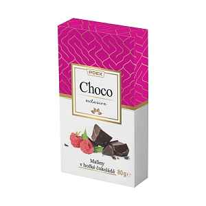 POEX Choco exclusive Maliny v hořké čokoládě 80g