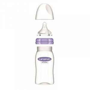 Lansinoh skleněná kojenecká láhev 160ml s NaturalWave TM savičkou (S)