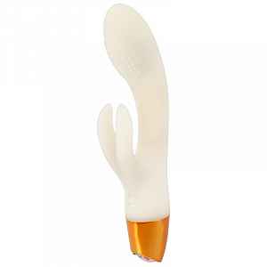 You2Toys Svítící silikonový vibrátor s výběžkem na klitoris 19 cm