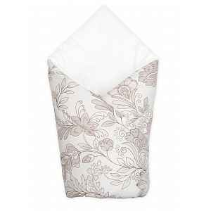 Baby Nellys Kojenecká zavinovačka Klasik Folklór, bílá/béžová