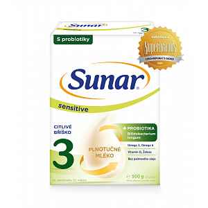 Sunar Sensitive 3 od 12m+ 500g - balení 4 ks