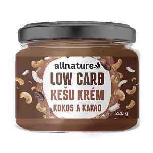 Allnature Kešu Krém Low Carb Kokos A Kakao 220g