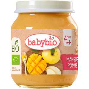 BABYBIO Mango a jablko 4m+ BIO 130 g