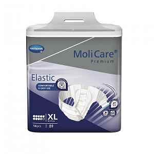 KALHOTKY ABSORPČNÍ MOLICARE PREMIUM ELASTIC EXTRA-LARGE BOKY 140-175CM,3900ML,14KS