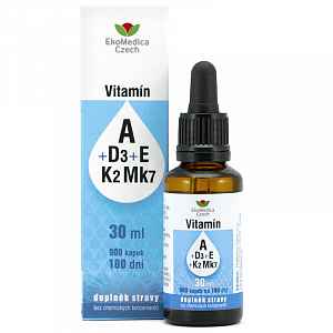 Vitamín A+D3+E+K2 Mk7 30ml EKOMEDICA