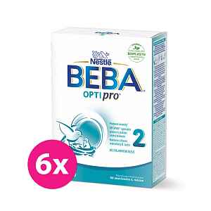6x BEBA OPTIPRO® 2 Mléko pokračovací kojenecké, 500 g​