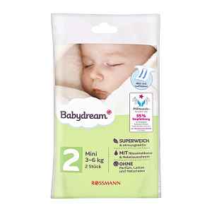 Babydream Pleny Premium Mini, 3–6 kg, vel. 2 2 ks 2 ks