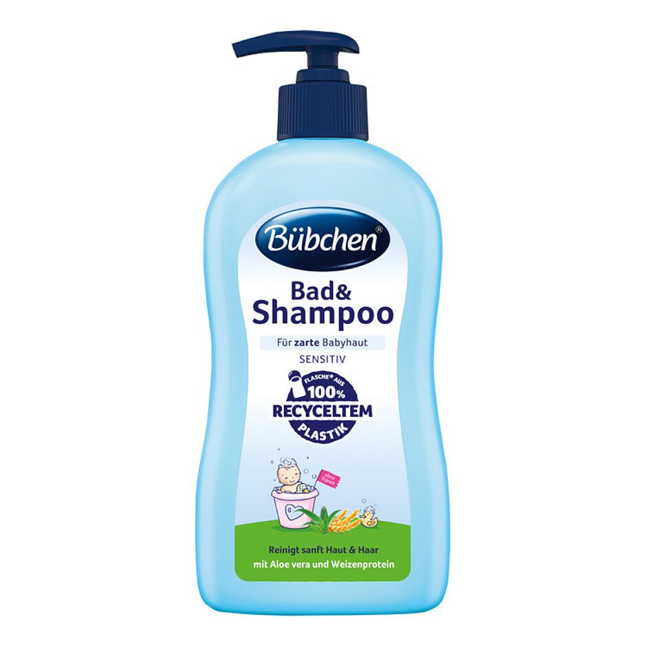 BÜBCHEN Baby koupel a šampon s dávkovačem 400 ml