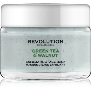 Revolution Skincare Green Tea & Walnut exfoliační čisticí pleťová maska 50 ml