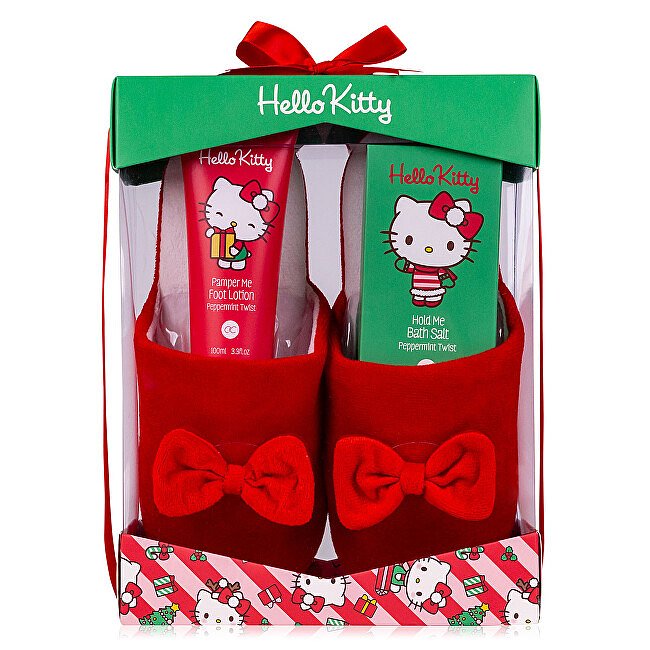 Dárková sada péče o nohy s pantoflemi Hello Kitty