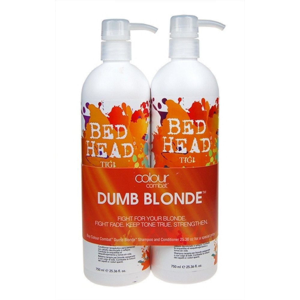 Tigi Bed Head Combat Dumb Blonde Shampoo  750 ml Šampon a 750 ml kondicioner pro blond vlasy