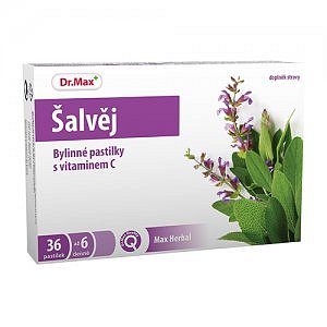 Dr.Max HERBAL BYLINNÉ PASTILKY ŠALVĚJ 36 pastilek