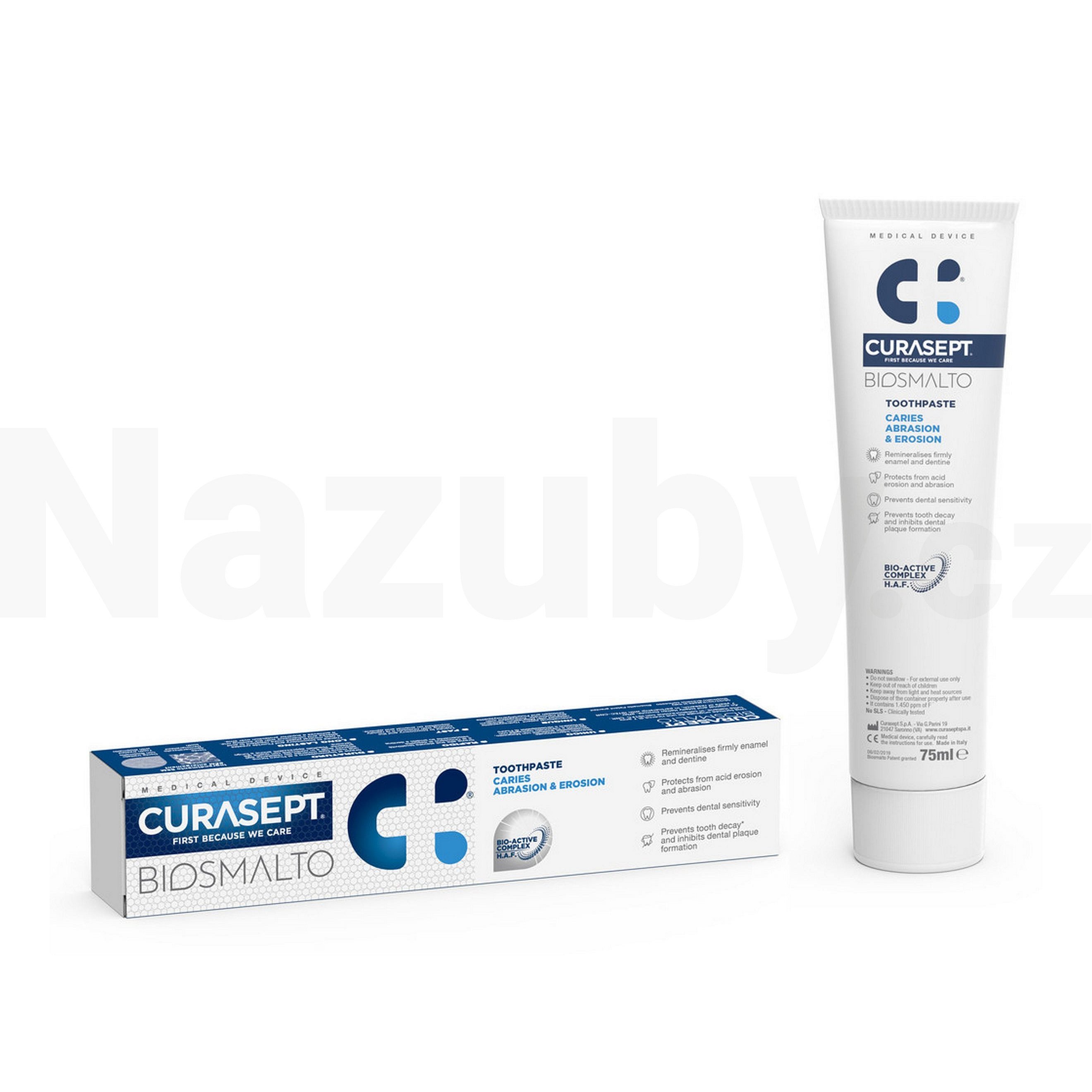 Curasept Biosmalto Caries Abrasion&Erosion zubní pasta 75 ml