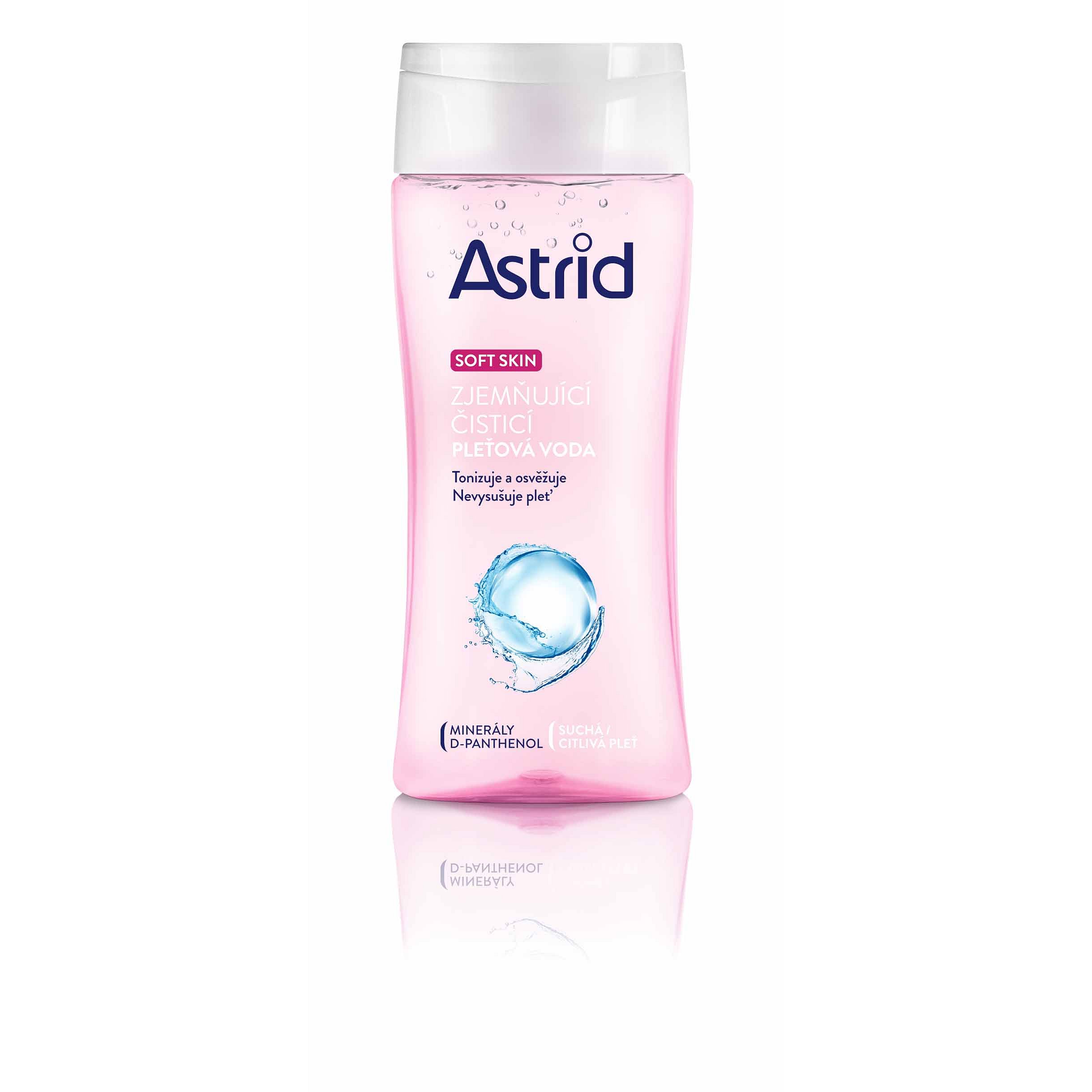 Astrid Soft Skin zjemňující čisticí pleťová voda pro suchou a citlivou pleť 200 ml