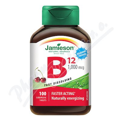 JAMIESON vit.B12 1000mcg třešeň tbl.100