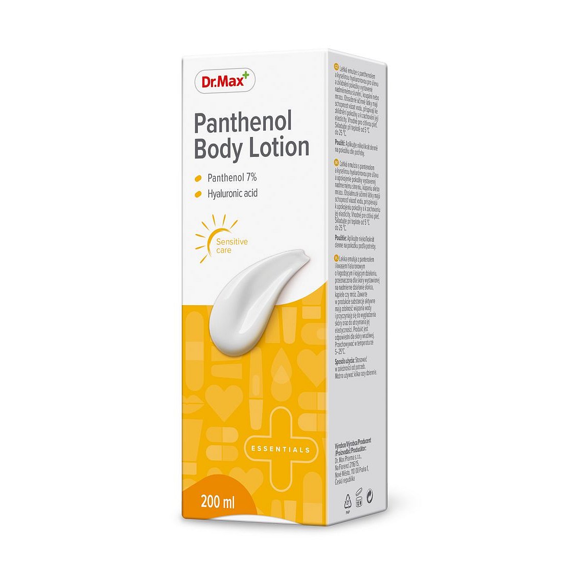 Dr.Max Panthenol 7% tělové mléko s HA 200 ml