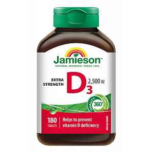 Jamieson Vitamín D3 2500 IU 180 tablet