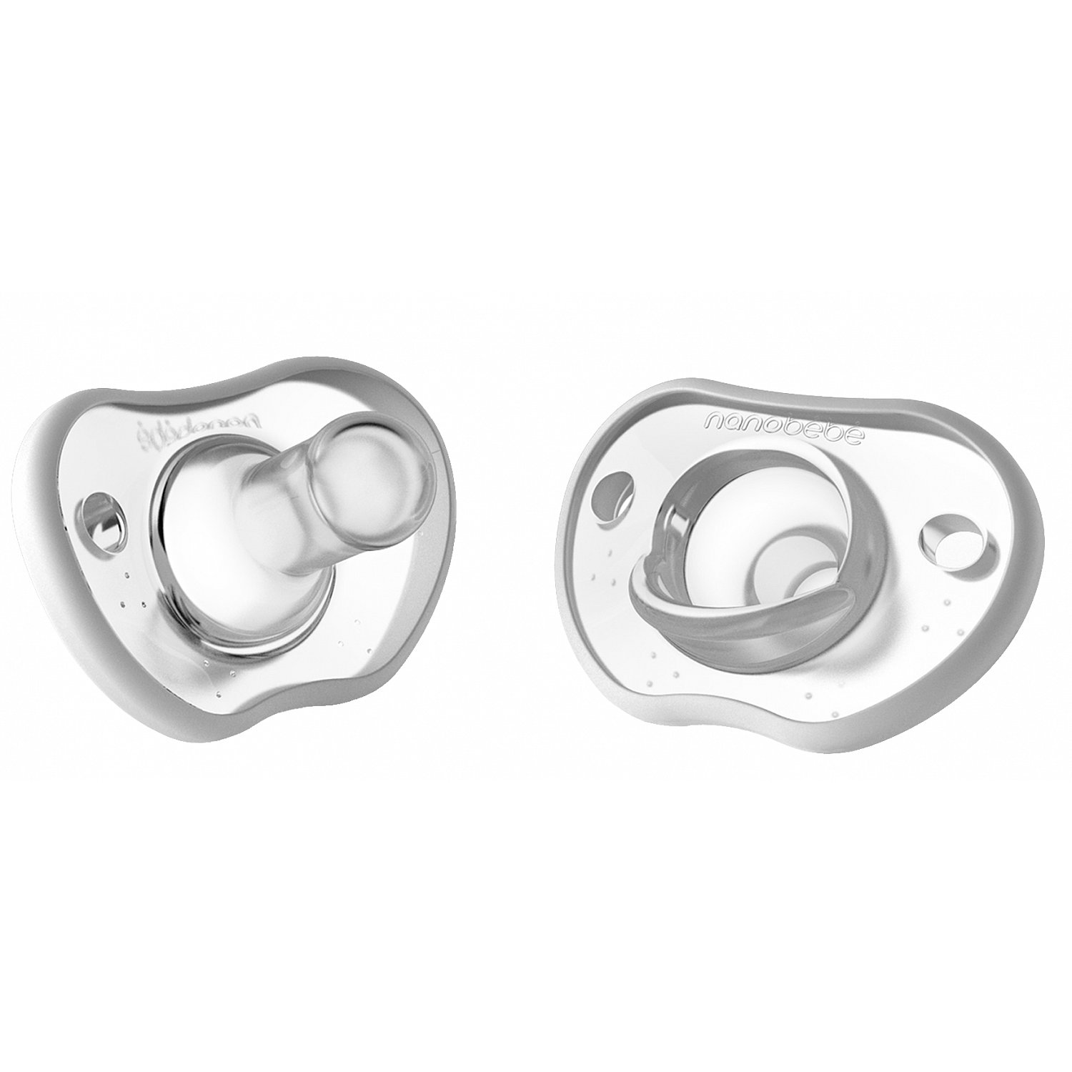 Nanobébé Flexy dudlík - bílá 3m+, 2 ks
