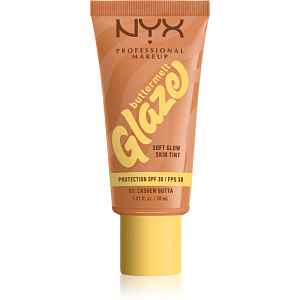 NYX Professional Makeup Buttermelt Glaze rozjasňující tónovací fluid SPF 30 odstín 03 Cashew Butta 30 ml