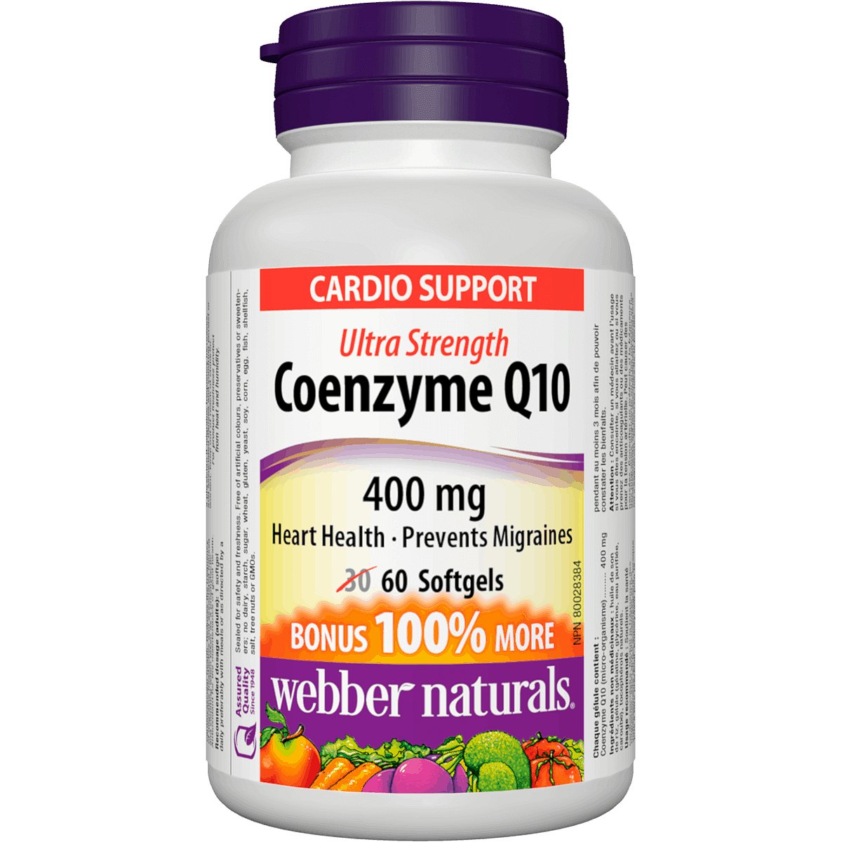 Webber Naturals Koenzym Q10 400mg 60 tobolek