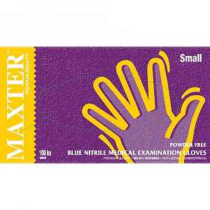 Maxter Rukavice nitrilové U-R S bezprašné 100 ks