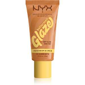 NYX Professional Makeup Buttermelt Glaze rozjasňující tónovací fluid SPF 30 odstín 04 Almond Butta 30 ml