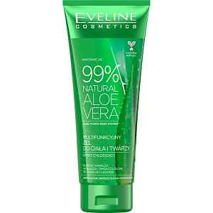 Eveline Cosmetics 99% Natural Aloe Vera hydratační gel na obličej a tělo 250 ml
