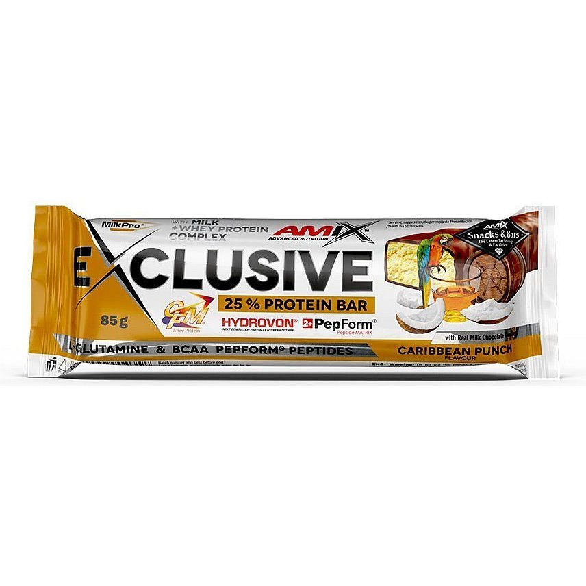 AMIX Exclusive Protein Bar, Karibský punč, 85g