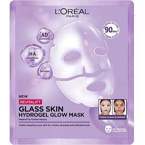 Loréal Paris Revitalift Filler Glass Skin hydrogelová rozjasňující maska 1 ks