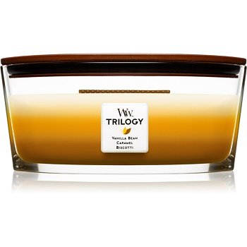 Woodwick Trilogy Café Sweets vonná svíčka s dřevěným knotem (hearthwick) 453,6 g