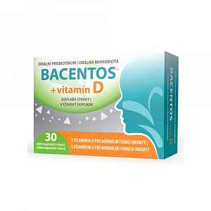 BACENTOS + vitamín D orální probiotikum 30 tablet