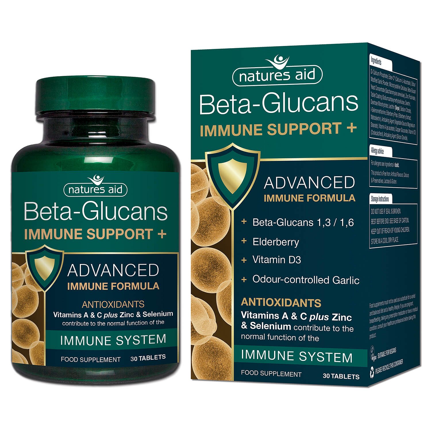 Natures Aid Beta-Glukany 150mg (s vitamíny A ,C,D) 30 tablet