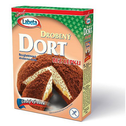 Bez lepku Drobený dort 410g Labeta