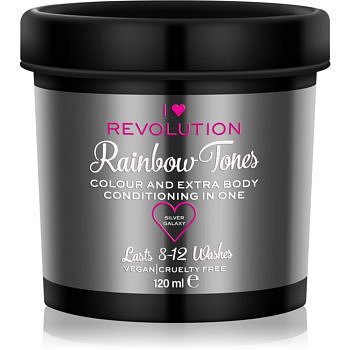 I Heart Revolution Rainbow Tones vymývající se barva na vlasy odstín Silver Galaxy 120 ml