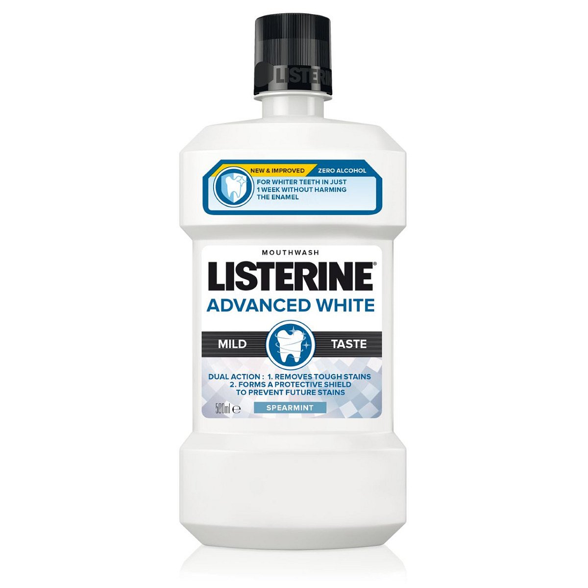 Listerine Advanced White Mild Taste ústní voda 500 ml