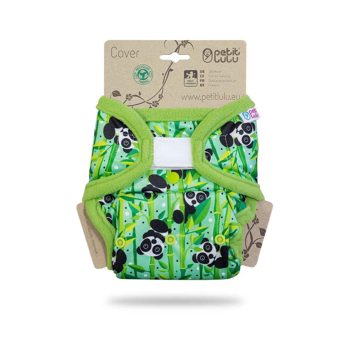 Petit Lulu Svrchní kalhotky suchý zip 1 ks medvídci panda