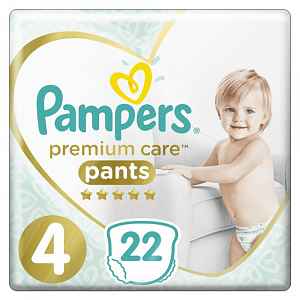 Pampers Premium Care Pants vel. 4 Maxi plenkové kalhotky 22 ks