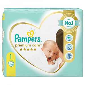 PAMPERS Premium Care 1 Newborn 2-5kg 78 ks