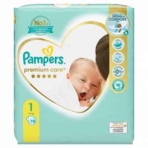 PAMPERS Premium Care 1 Newborn 2-5kg 78 ks