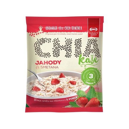 Chia kaše jahody a smetana 65g