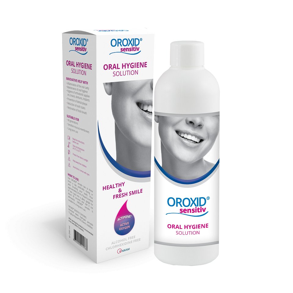 OROXID sensitiv roztok 250 ml pro ústní hygienu - II. jakost